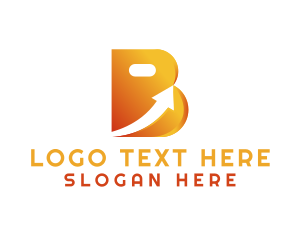 Left - Arrow Logistics Letter B logo design