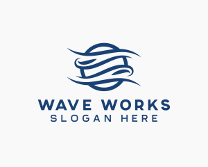 Biotech Science Waves logo design