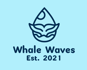 Whale Beach Droplet  logo design