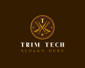 Trim - Elegant Barbershop Grooming logo design