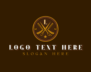 Elegant Barbershop Grooming Logo