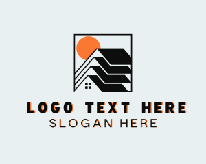 Residence - Roofing Repair Contractor logo design