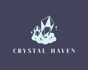 Crystals - Blue Sparkle Crystals logo design