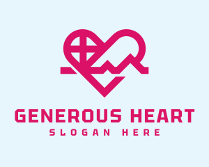 Healthy Heart Hearbeat logo design