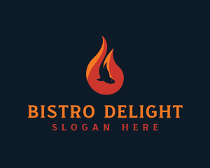 Fish Flame Gastropub logo design