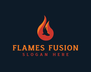 Fish Flame Gastropub logo design