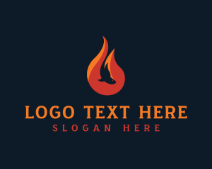 Hot - Fish Flame Gastropub logo design