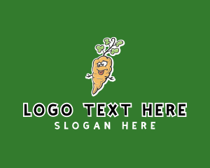 Vegetable - Cartoon Carrot Veggie logo design