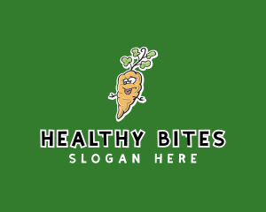 Cartoon Carrot Veggie logo design