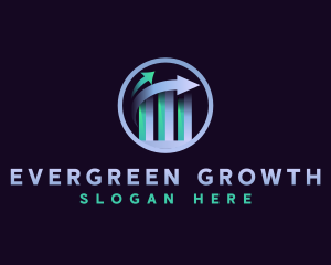 Graph Stocks Arrow logo design