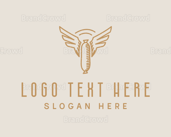 Sausage Wing Meat Logo