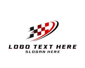 Speed - Fast Racing Flag logo design