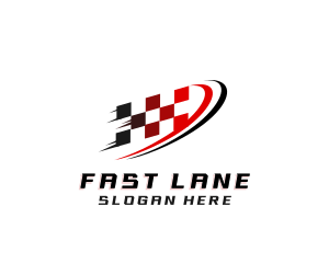 Fast Racing Flag logo design