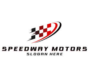 Racecar - Fast Racing Flag logo design