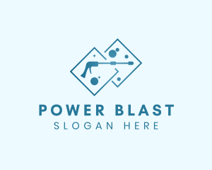 Clean Bubbles Power Washing  logo design