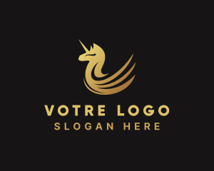Luxe - Gold Deluxe Unicorn logo design
