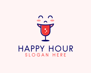 Happy Hour Wine  logo design