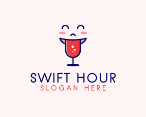 Happy Hour Wine  logo design