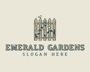 Landscaping Lawn Fence logo design