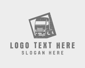 Vintage - Freight Truck Delivery logo design