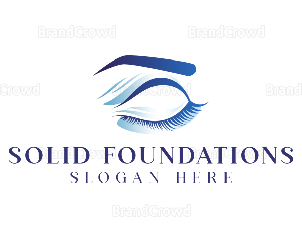 Feminine Eyelash Beauty Logo