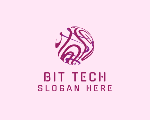 Tech Sphere Swirl logo design