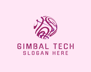 Tech Sphere Swirl logo design