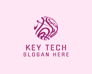 Tech Sphere Swirl logo design