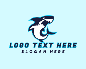 Surfing - Gaming Shark Predator logo design