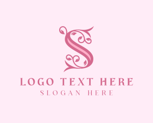 Fragrance - Wellness Floral Letter S logo design
