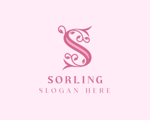 Wellness Floral Letter S logo design