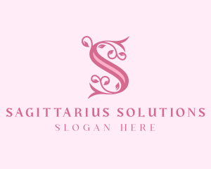 Wellness Floral Letter S logo design