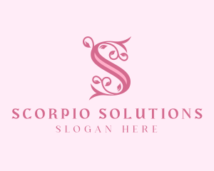 Wellness Floral Letter S logo design