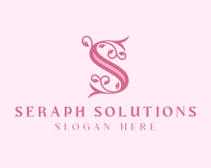 Wellness Floral Letter S logo design