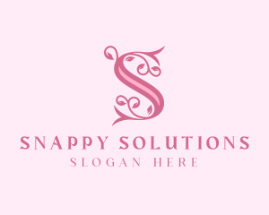 Wellness Floral Letter S logo design