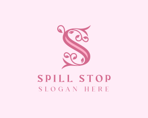 Wellness Floral Letter S logo design