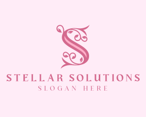 Wellness Floral Letter S logo design