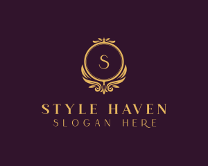 Elegant Floral Salon logo design
