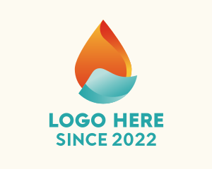Repair - Heating Cooling Liquid logo design