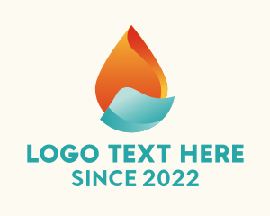 Ablaze - Heating Cooling Liquid logo design