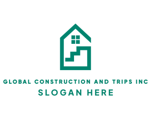 Green - Residential Property Stairs logo design