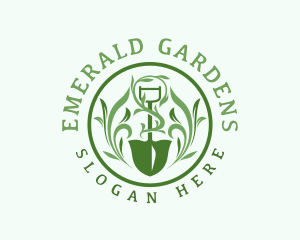 Landscaping Planting Shovel logo design