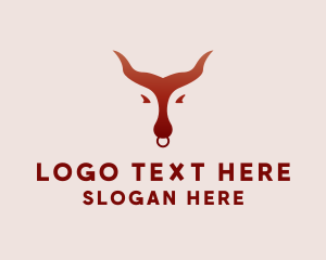 Meat - Bull Ring Horns logo design