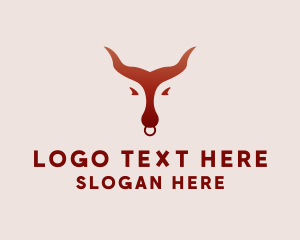 Poo - Bull Ring Horns logo design