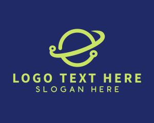 Web Hosting - Green Planet Orbit logo design