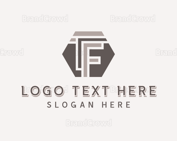 Hexagonal Company Letter F Logo