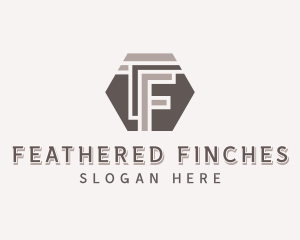 Hexagonal Company Letter F logo design