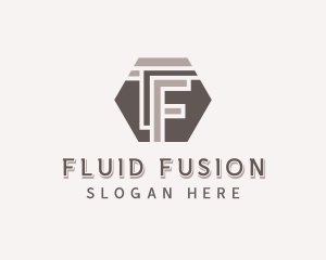 Hexagonal Company Letter F logo design