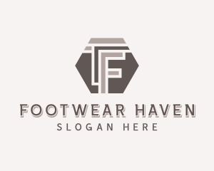 Hexagonal Company Letter F logo design