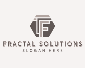 Hexagonal Company Letter F logo design